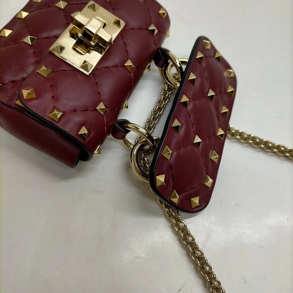 Valentino Garavani Bordeaux Leather Shoulder Bag mon460-101325 - Picture 5 of 16